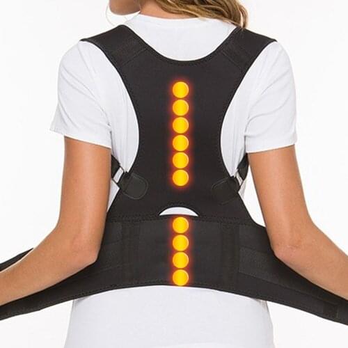 Magnetic Spine Back Support Belt Back Shoulder Postural Protector Lumbar Posture Corrector Corset Women Men for Back Brace Belt