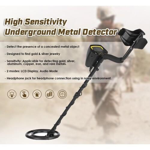 KKMOON LCD Display Metal Detector Nugget Detector Gold Digger Treasure Hunter with Adjustable Sensitivity Waterproof Search Coil