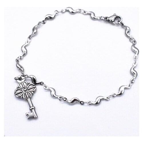 20cm Length Fashion 316 Stainless Steel Key Bracelet Handmade Personalized Bracelet Jewelry