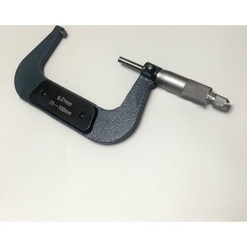 Outside Micrometer 75-100mm Measuring Range, Resolution 0.01mm, Spiral Micrometer Caliper Measuring Tool Teaching Practice