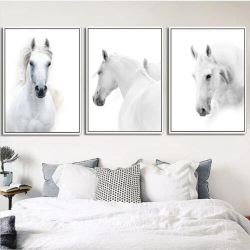Nordic Style New Art Poster Simplicity Art Canvas Pictures Horses Head Painting Animal Print Wall Picture Modern Home Picture