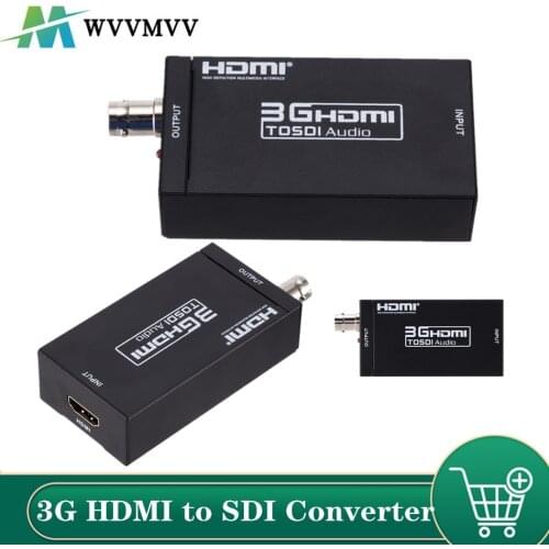 WVVMVV Newest Mini HD 3G HDMI-compatible to SDI Box Converter Adapter Support HD-SDI / 3G-SDI Signals Showing for HDTVHD Display