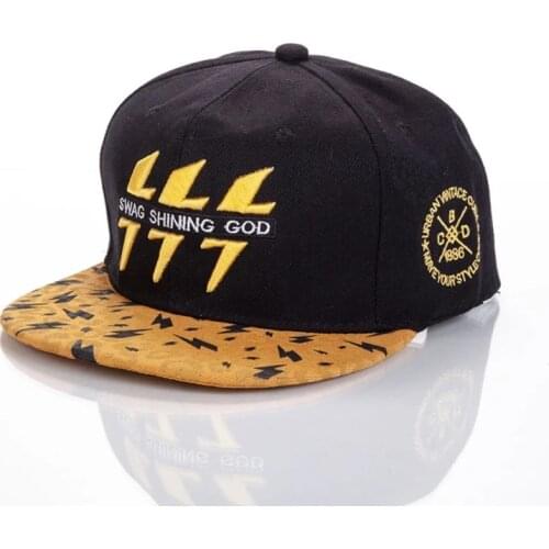 2021 NEW lightning embroidery hip hop pure cotton men fashion Snapback hat women wild Korean hat outdoor sun hat adjustable