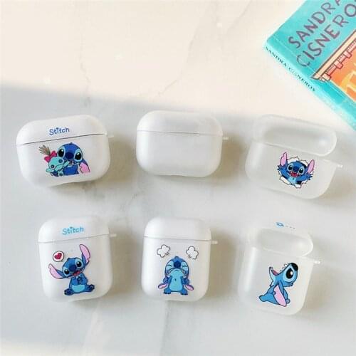 New 2021 Disney Stitch Silicone Case for Airpods 1 2 Pro Protective Bluetooth Wireless Earphone Matte Cover Charging Box
