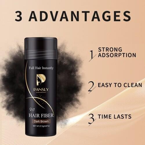 New Authentic Keratin 27.5g Black Hair Building Fiber Spray Powder Hair Loss Concealer Hair Care Growth Products Salon Beauty