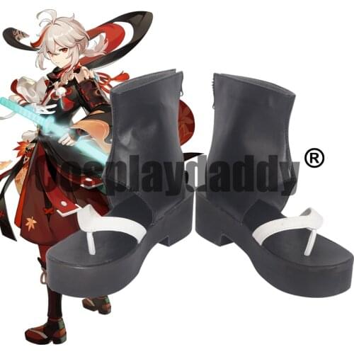 Genshin Impact Anemo Inazuma The Crux Scarlet Leaves Pursue Wild Waves Kaedehara Kazuha Cosplay Shoes Thong Sandals Boots S008