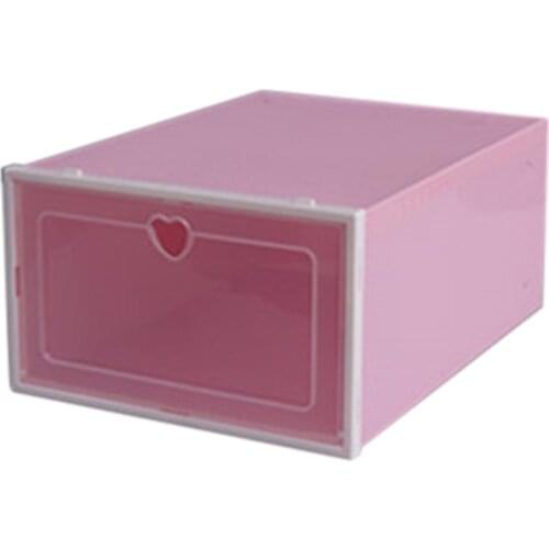 Hot Sale Flip Plastic Shoe Box Shoe Storage Box Shoe Box Shoe Box Flip Cover Drawer Shoe Storage Artifact Thickening