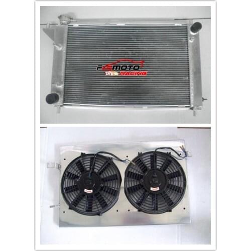 All Aluminum Alloy Radiator + Shroud+FAN For Ford Mustang GT GTS SVT 3.8L V6 / 5.0L V8 1994 1995 95 94