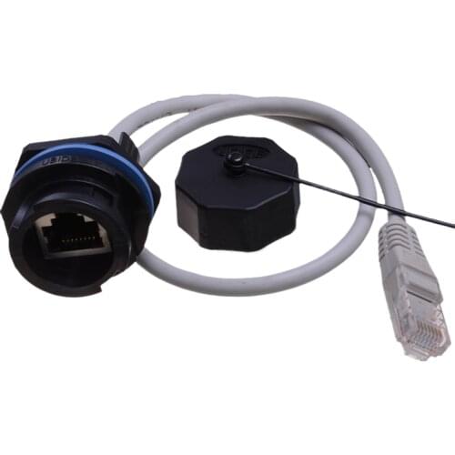 RJ45RB7203+RJ45RBC7 Network RJ45 Connector Socket 8 Pin Aviation Jack Telecommunication Communication Connectors Signal Adapter