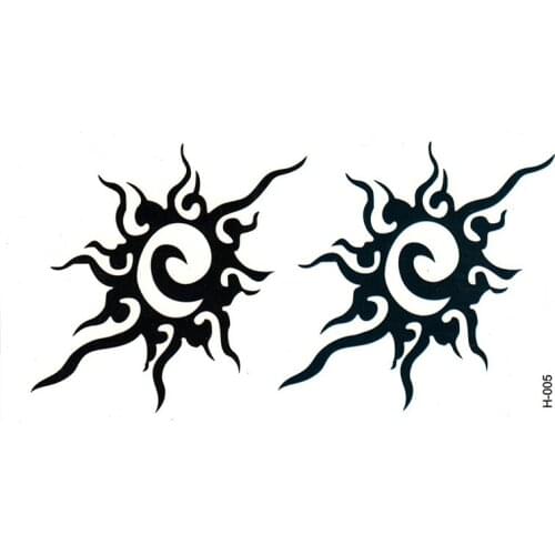Sun Totem Tide Temporary Tattoos Men And Women Waterproof Tattoo Stickers Flash Tattoo Sleeves Harajuku Fake Tattoo Tatouage