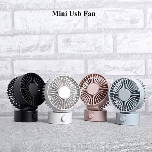 Summer Mini USB Fan Creative USB Fan For Office Home Beach Portable 2 Speed Computer PC Fans With Double Side Fans Blades Blower