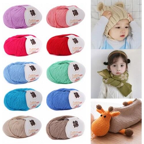 Thick Thread In Acrylic Thread Hand-Woven Crochet Hook Cotton Sweater Clothes Baby Wool Yarn for Knitting Cotton Yarn 50G