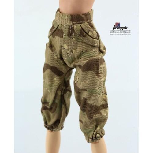 1/6 Us Military Camouflage Cropped Trousers For 12 inch Fish Seated Body Other Body Bodies Can Not Be Used