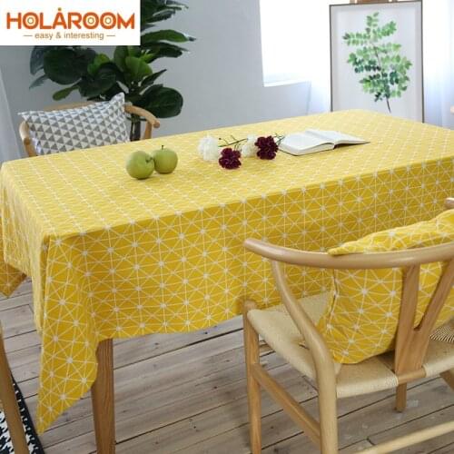 Yellow soft Tablecloth home decor cotton table cloth Rectangular Dinning Table cloth for table Picnic party