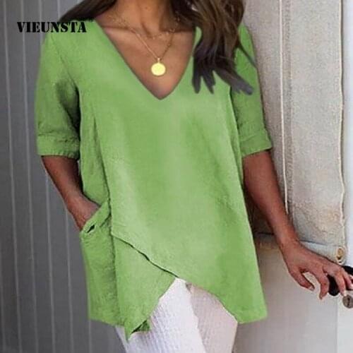 Half Sleeve Womens Tee Shirt Casual Tops For Girls Lrregular White Tops With Sleeves T-Shirt Solid Color Pullover Kawaii Jumper