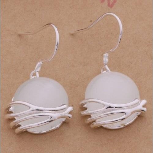 AE124 Lucky Silver Color Earrings For Women Jewelry Women Accessories Sunrise /akoajbva Ahyaizfa