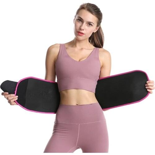 Women Adjustable Trainer Waist Support Fitness Belt Sport Protection Back Absorb Sweat Fitness Waist Support Belt With Pocket
