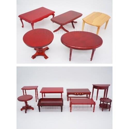 1:12 DIY Mini Dollhouse Pocket Tea Table Model Decoration for Dollhouse Furniture Furnishing Articles