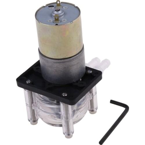 OOTDTY DC 12/24V 0.5-1.4A Peristaltic Pump Large Flow Dosing Pump low noise Vacuum Aquarium Lab Analytical 6.4mmx9.6mm 1 Set