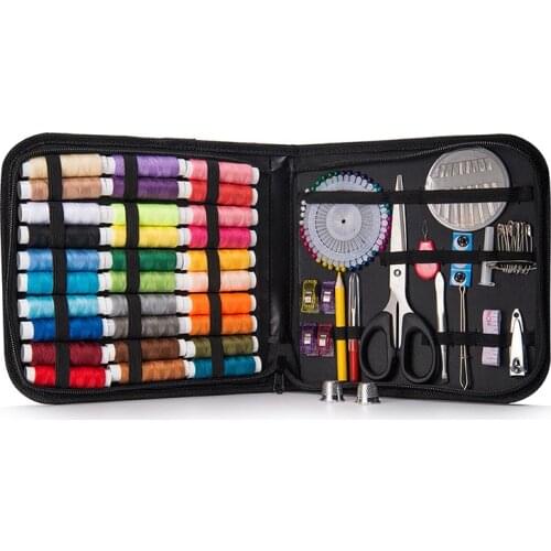 128pcs/Set Portable sewing sewing kit set manual sewing sewing box sewing tool set Multiple Color Threads Basic Sewing Kit