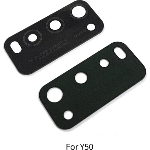 2PCS Camera Lens For Vivo Y50 Back Rear Camera Glass Cover With Adhesive Sticker Repair Parts