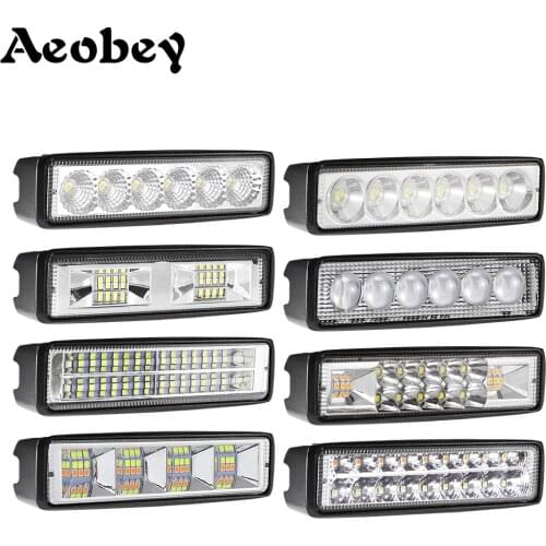 4 PCS 6 inch Led Light Bar Flood Spot Light LED Work Light Driving Lamp For Auto Motorcycle Truck Boat Tractor Trailer Offroad