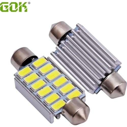 4PCS/Lot Festoon 42mm LED 5630 5730 12SMD 41MM Canbus Error Free LED Dome Light Bulb White Festoon led Light reading