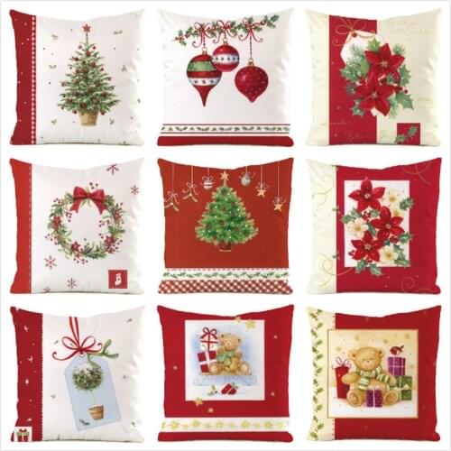 45cm*45cm **Chrismas Day**Inimitated Silk Fabric Throw Pillow Covers Couch Cushion Cover Home Decorative Pillows Pillow Case