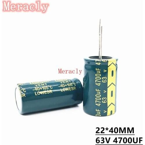 5PCS 63V 4700UF 20% High frequency low impedance electrolytic capacitor Power supply motherboard High temperature resistance