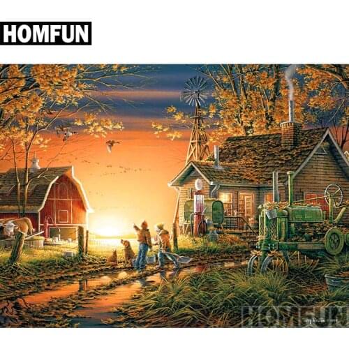 HOMFUN Full Square/Round Drill 5D DIY Diamond Painting "Morning Surprise" 3D Embroidery Cross Stitch 5D Home Decor A00797