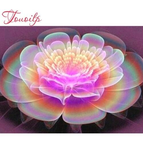 Full square diamonds 5D DIY diamond embroidery purple magic flower diamond painting Cross Stitch Rhinestone mosaic decoration