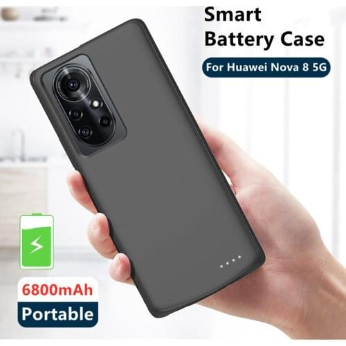 6800mAh Battery Charger Cases For Huawei Nova 8 Pro 5G Battery Case External Charging Cover For Huawei Nova 8 5G Powerbank Case