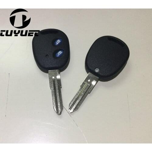 Uncut Blade Replacement Case For Chevrolet Spark 2 Buttons Keyless Remote Key Shell