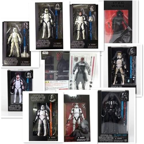 Clone Troopers Action Figure Bucketheads Galactic Empire Imperial Army with Weapons Black Series Model Toys 16cm