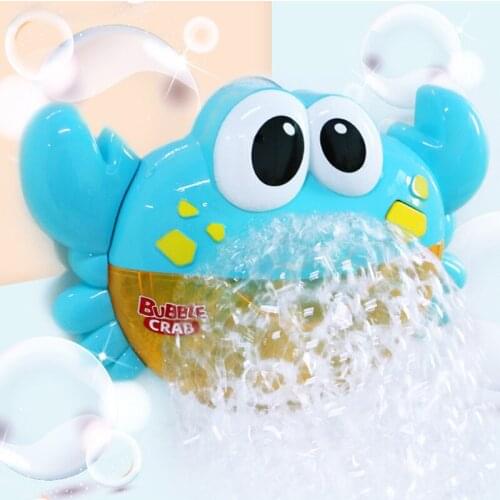 Crab Bubble Machine Toys Cartoon Baby Bath Shower Toy Music Automatic Bubble Maker Fun Children Baby Bathroom Toy Baby Kids Gift