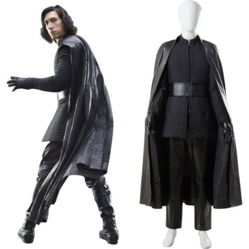 Kylo Ren Cosplay Star Cosplay Wars Kylo Ren Costume Outfit Ver.2 Full Set Costume Halloween Custom Made