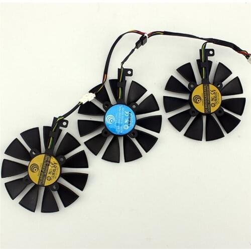 12v Video Card Cooler GPU Graphics Card Cooling Fan For ASUS ROG STRIX GTX 1080Ti GTX 1060 1080 1070 RX 480