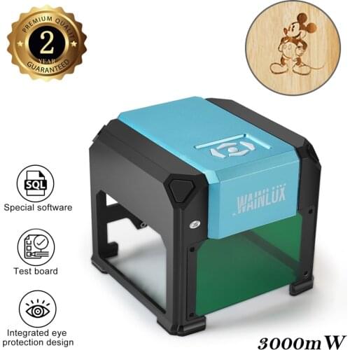 Wainlux K4 Laser Engraving Machine Wood Router Laser Cutter - App Control Laser 3 Colors 3W Mini Laser Engraving Rounter