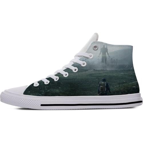 Hot Game Death Stranding Fashion Funny Novelty Casual Cloth Shoes High Top Lightweight Breathable 3D Print Men women Sneakers