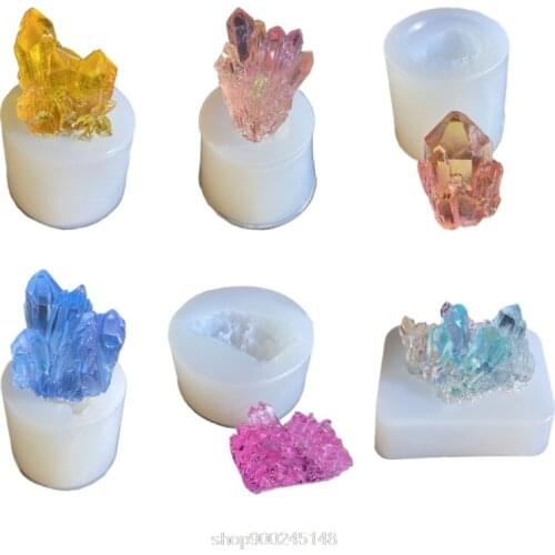 Simulation Original Stone Crystal Cluster Epoxy Resin Mold Silicone Mould DIY Crafts Jewelry Pendant Tool N13 20 Dropshipping
