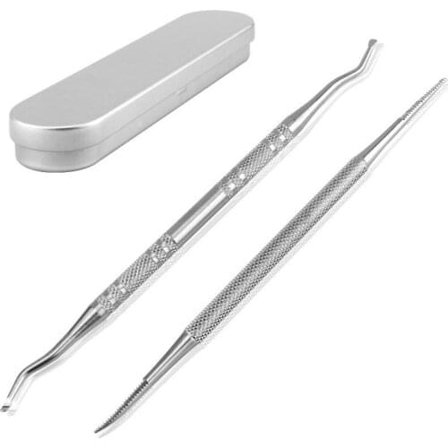 NOQ Professional 2pcs Stainless Nail File Set Nail Corrector For Manicure Pedicure Salon Equipment Nail Art Tools