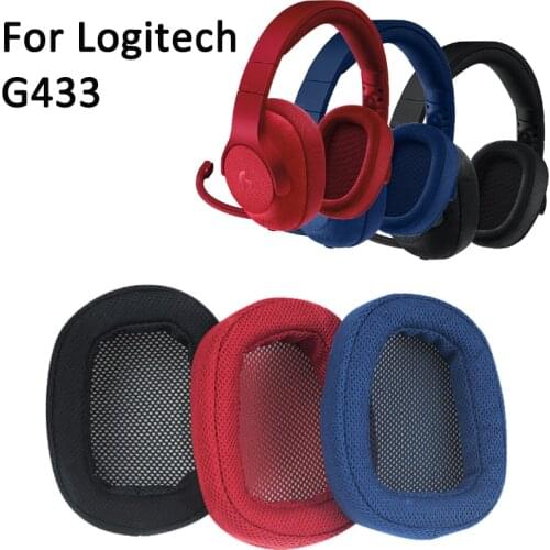 For Logitech G433 G pro Game Headphone Earpad Over-Ear Ear Pads Cup Foam Cushions G433 G233 G533 G231 G331Earphones Cover