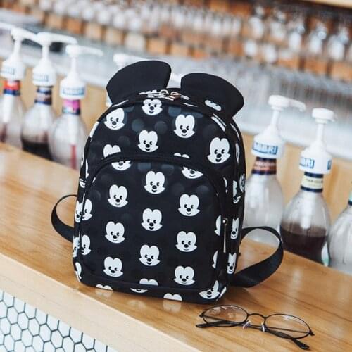 Disney Minnie Girls Backpack Kids Mickey Mouse Bag School New Cartoon Children Boy Backpacks Nylon Kindergarten Bags