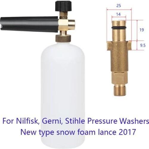 Snow Foam Lance For Nilfisk Rounded Fitting for Nilfisk Gerni Stihle Soap Foamer Maker Cleaning Jet Sprayer Copper Nozzle