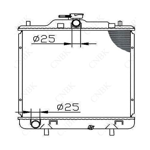 Radiator for Suzuki Wuling Light Otto Suzuki Da52t 52v 62t 99-01 Aluminum-Plastic Water Tank Radiator