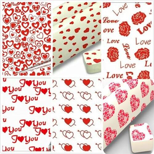 DIY Chocolate Transfer Paper Cake Baking Mold Love Print Transcription Paper Heart Shaped Valentines Day 21 cm * 33 cm