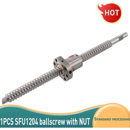 SFU1204 /1605/1610/2505/2010/2005+ ball screw nut + End processing can Choose length for CNC parts Rolled Ballscrew