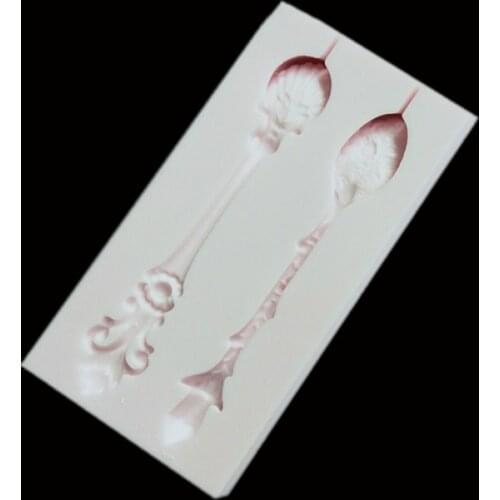 Silicone Mold 1 pcs spoon mould sugar craft fondant cake decorating mould baking tool