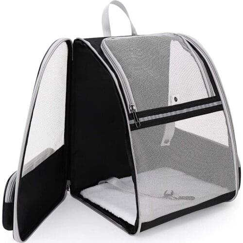 Foldable Pet Dog Carrier Bag Breathable Backpack Large Capacity Cat Dogs Bag Folding Pet Chest Portable Outdoor Travel Handbag