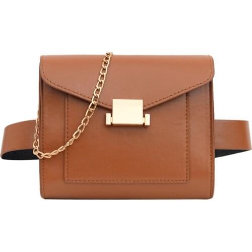 Women Fashionable Chain Shoulder Strap Messenger Bag Ladies Simple Square Shoulder Bag Casual Leather Portable Crossbody Bag